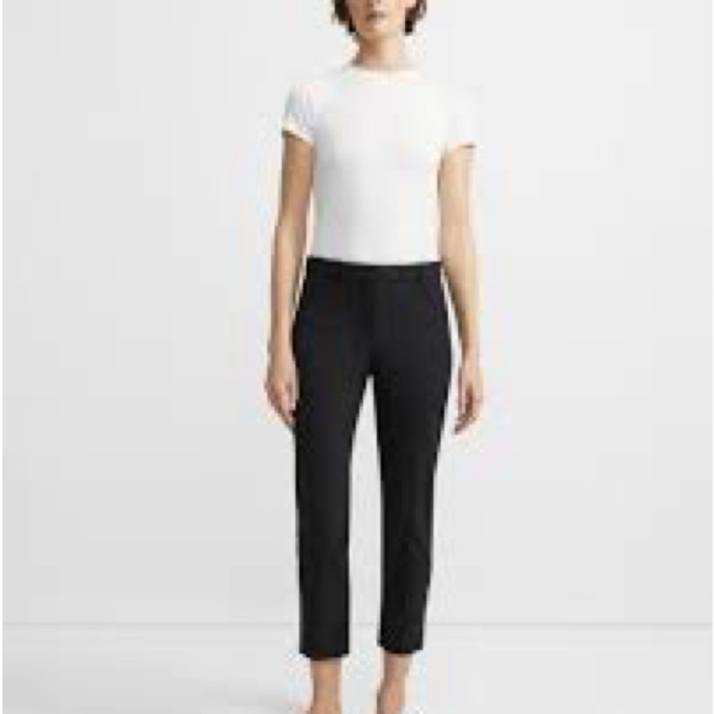 Theory Black Cropped Slim Ponte Pants